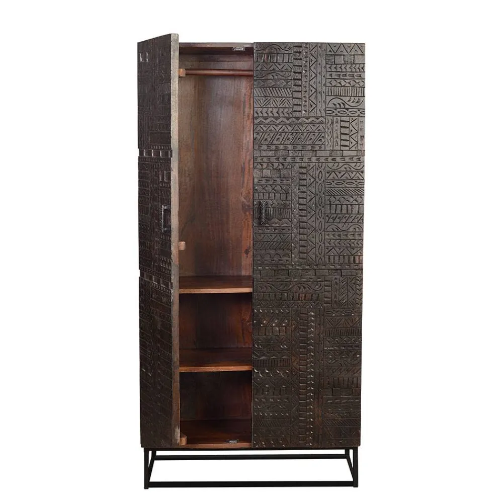 Outlet Holzschrank massiv Galicia Massivholzmöbel|Wäscheschrank