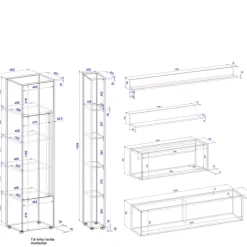 Home Office Schrankwand Uzniana*Pharao24 New