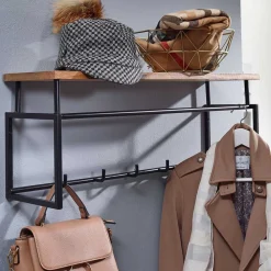 Discount Industriestil Wandgarderobe Liron Wandgarderoben|Massivholz Garderoben