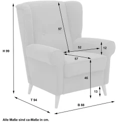 Best Kaminsessel Straits Polstermöbel|Wohnzimmer Sessel