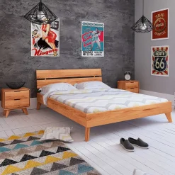 Clearance Kernbuche Doppelbett Stenov Betten In Übergröße