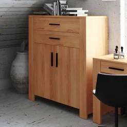 Outlet Kernbuche Highboard Lasmus Massivholzmöbel|Küchenkommode