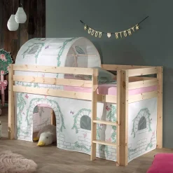 Outlet Kiefer Halbhochbett Tanstantin Kinder Kinderhochbetten|Kinderbetten