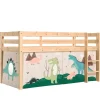 Kinder Hochbett mit Vorhang Sestranco*Pharao24 Discount