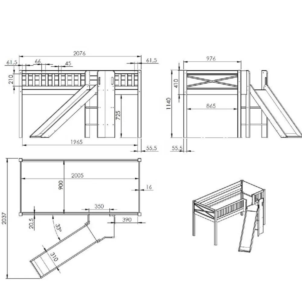 Kinderhochbett Hocumola*Pharao24 New