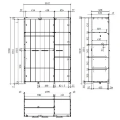 Kinderschrank 3 türig Demossa*Pharao24 Outlet
