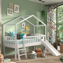 Kinderzimmerbett in Hausform Levirenas*Pharao24 New