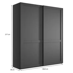 Kleiderschrank 2 Schiebetüren Hierro Schiebetürenschränke|Kleiderschränke