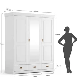 Kleiderschrank Holz Aluko*Pharao24 Clearance