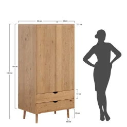 Kleiderschrank Holz Arora*Pharao24 New