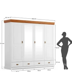 Kleiderschrank Holz Limita*Pharao24 Discount