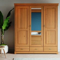 Kleiderschrank Massivholz Kiefer Rovert*Pharao24 Clearance