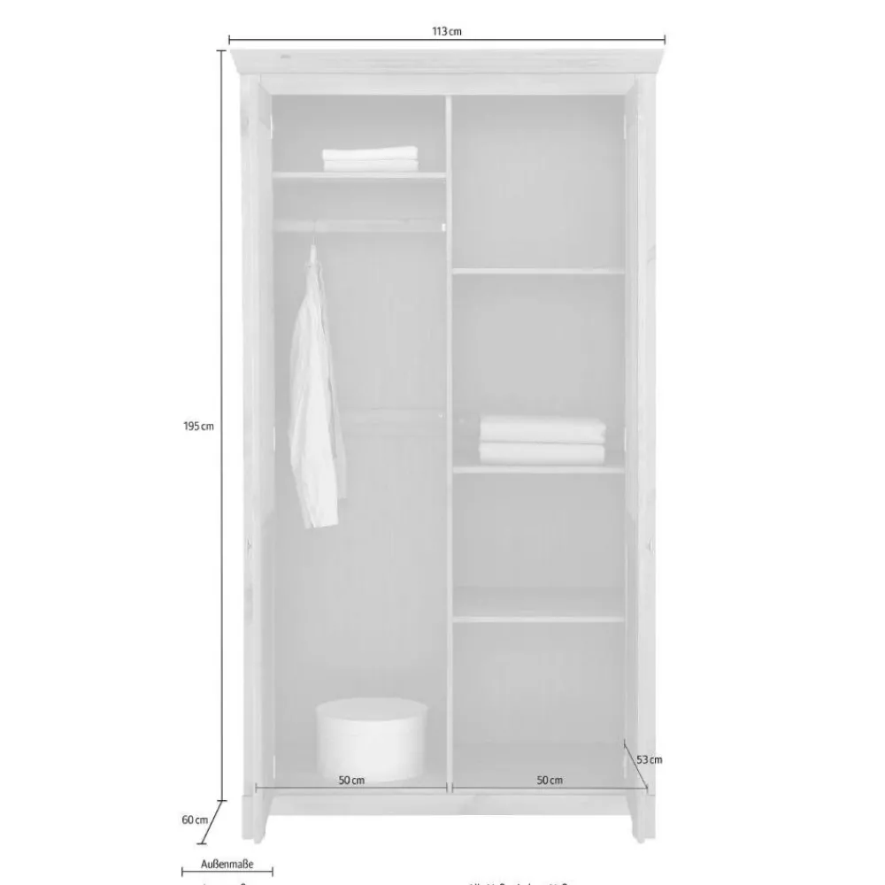 New Kleiderschrank Massivholz Alejandro Drehtürenschränke|Massivholz Kleiderschränke