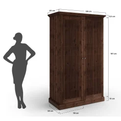 Outlet Kleiderschrank Massivholz Phelix Massivholzmöbel|Drehtürenschränke