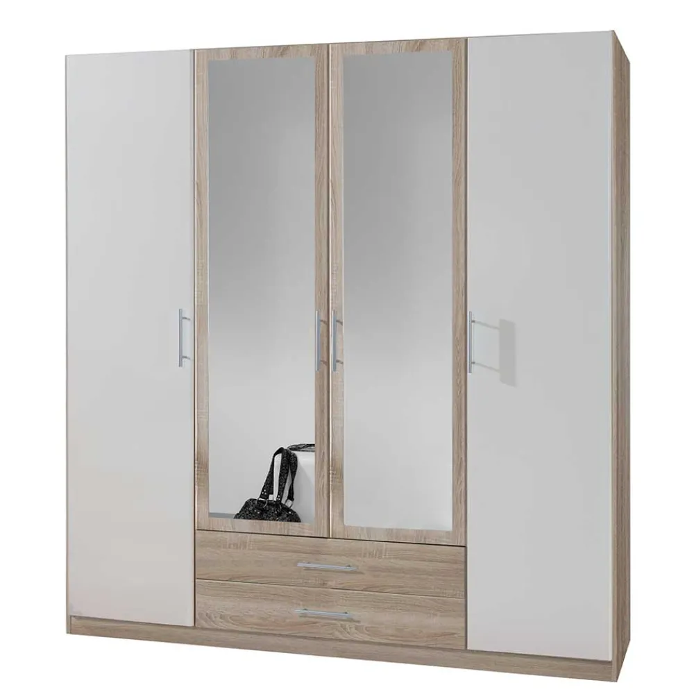 Sale Kleiderschrank mit Spiegeln Simeon Jugendkleiderschrank|Drehtürenschränke
