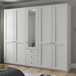 Clearance Kleiderschrank mit Spiegel Tudana Drehtürenschränke|Kleiderschränke