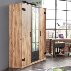 Kleiderschrank mit Spiegel Lilames*Pharao24 Online