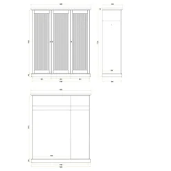 Sale Kleiderschrank Phelix Drehtürenschränke|Massivholz Kleiderschränke