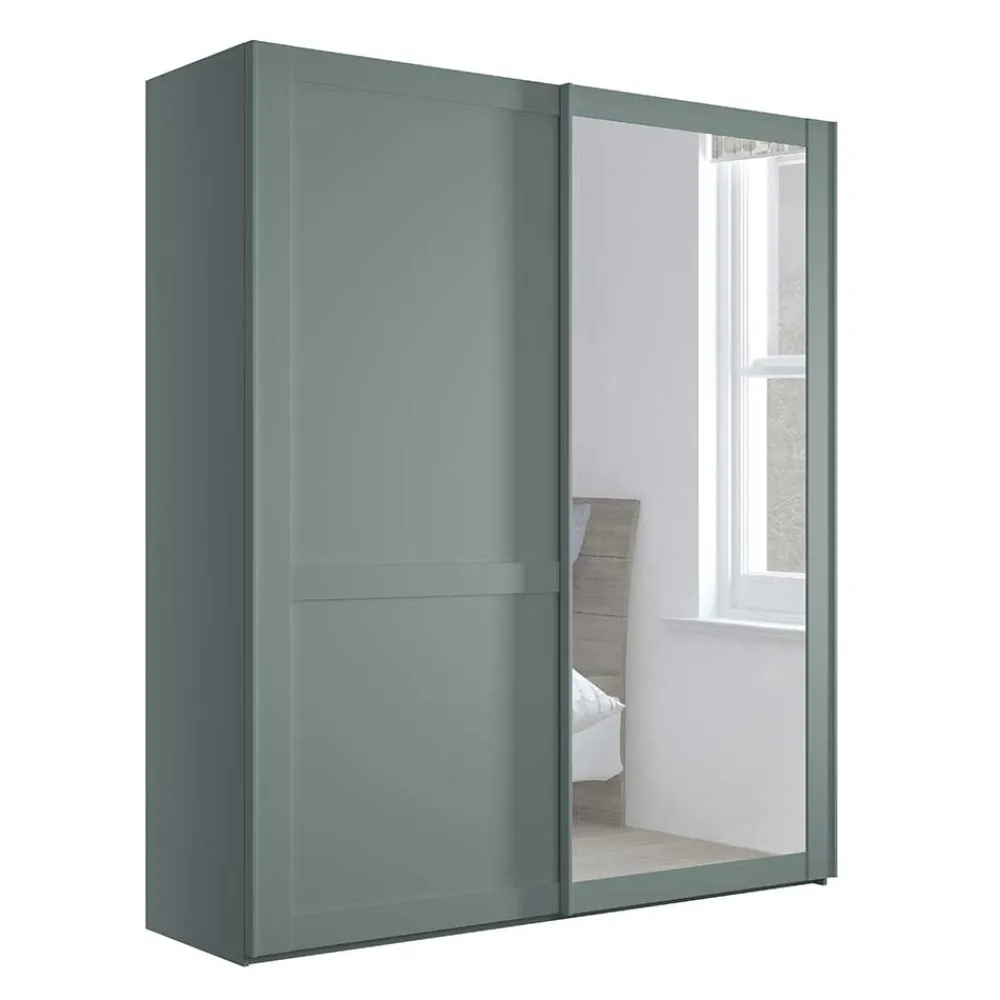Kleiderschrank Schiebetüren mit Spiegel Forjan*Pharao24 Outlet
