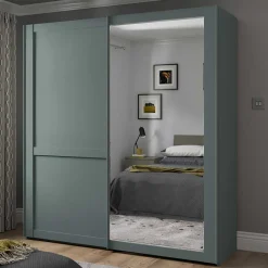 Kleiderschrank Schiebetüren mit Spiegel Forjan*Pharao24 Outlet