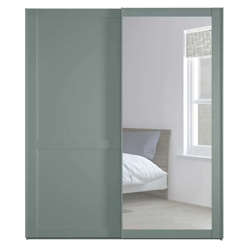 Kleiderschrank Schiebetüren mit Spiegel Forjan*Pharao24 Outlet