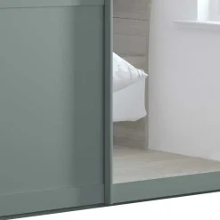 Kleiderschrank Schiebetüren mit Spiegel Forjan*Pharao24 Outlet