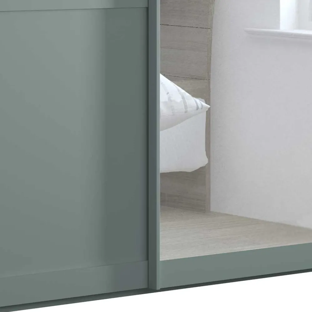 Kleiderschrank Schiebetüren mit Spiegel Forjan*Pharao24 Outlet