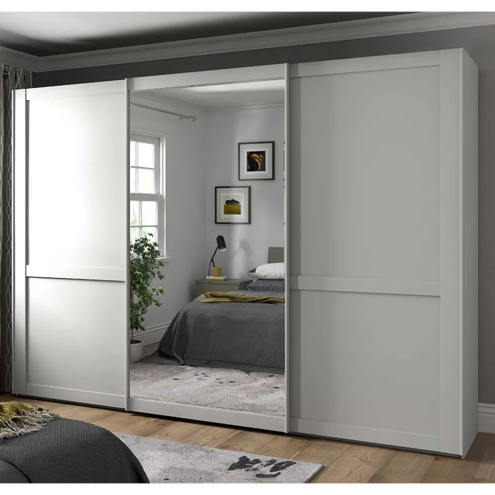 Kleiderschrank Schwebetüren weiß Tudana*Pharao24 Best