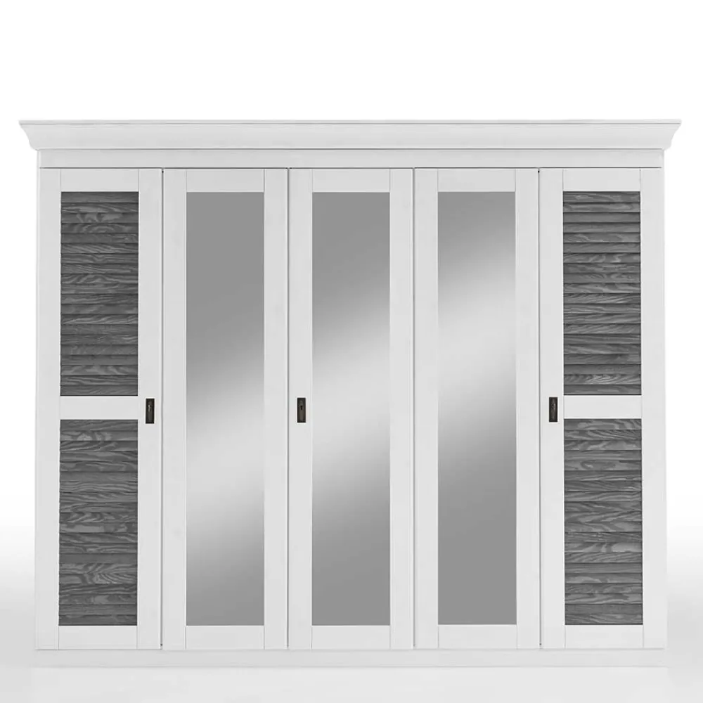 Kleiderschrank teilmassiv Tanydos*Pharao24 New