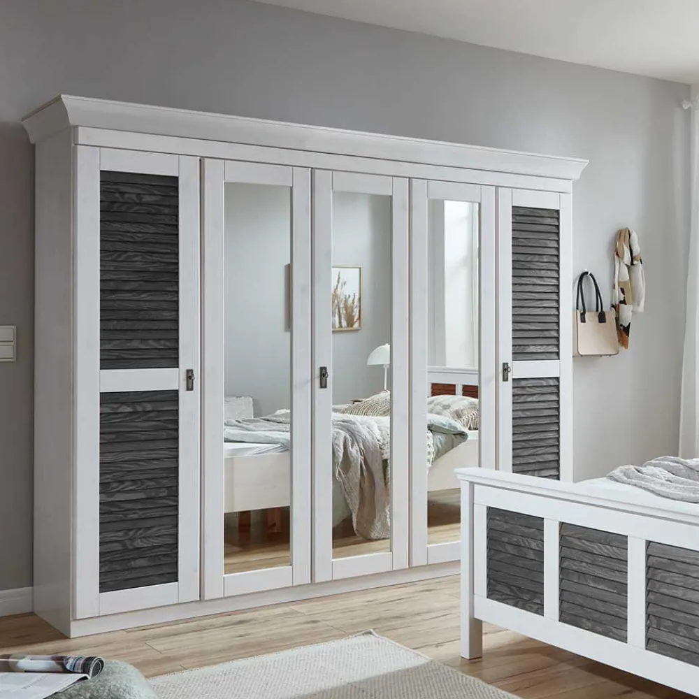 Kleiderschrank teilmassiv Tanydos*Pharao24 New