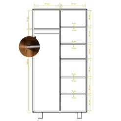 Sale Kleiderschrank Vaneri Drehtürenschränke|Kleiderschränke