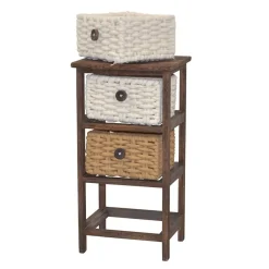 Discount Kleines Regal mit Körben Wambada Massivholzregale|Standregale
