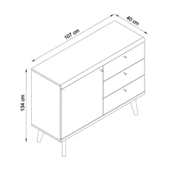 Kombikommode Levanca Küchenkommode|Wohnzimmerkommoden