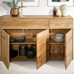 New Kommode Echtholz Pluto Küchenkommode|Esszimmerkommoden