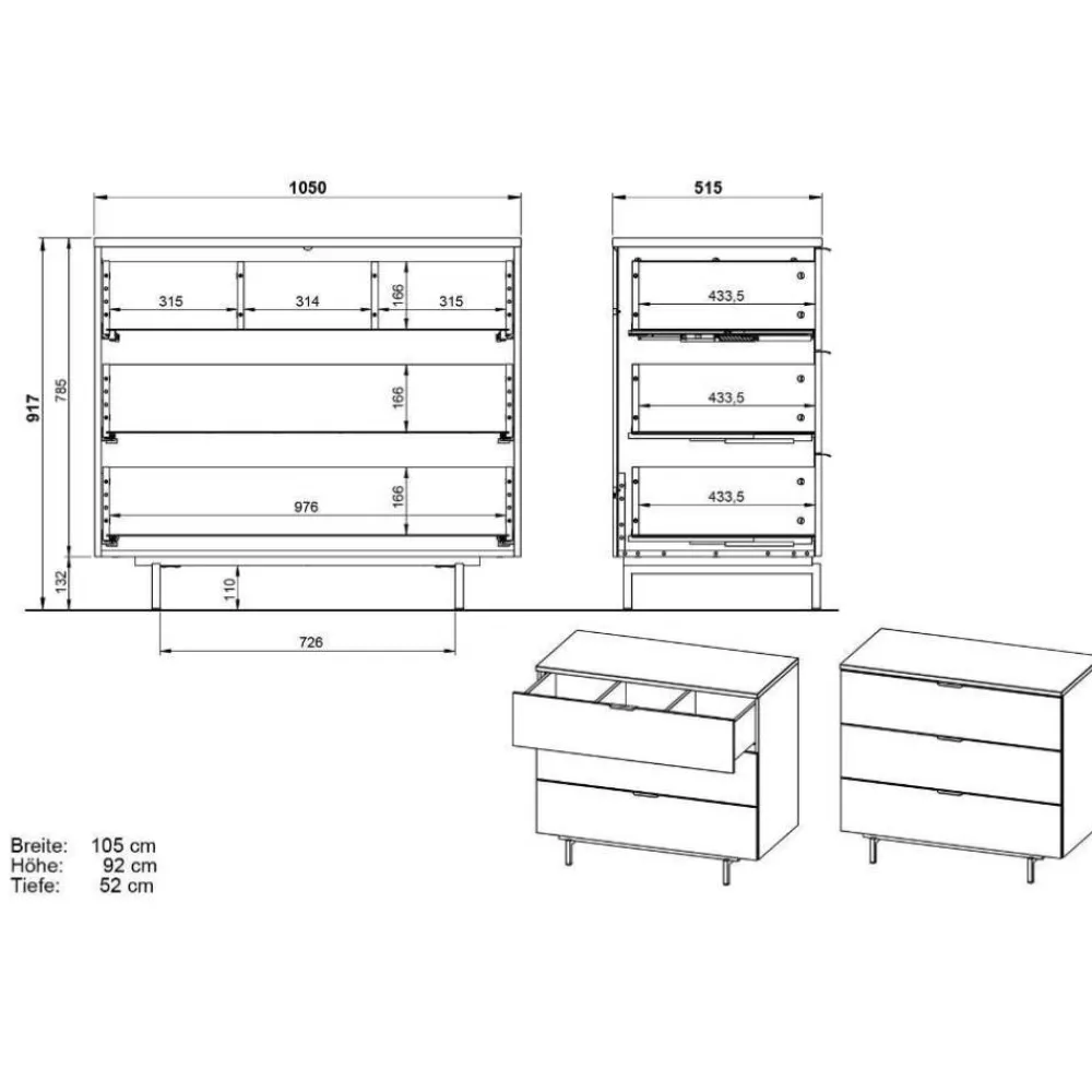 Kommode Kinderzimmer Calla*Pharao24 Hot