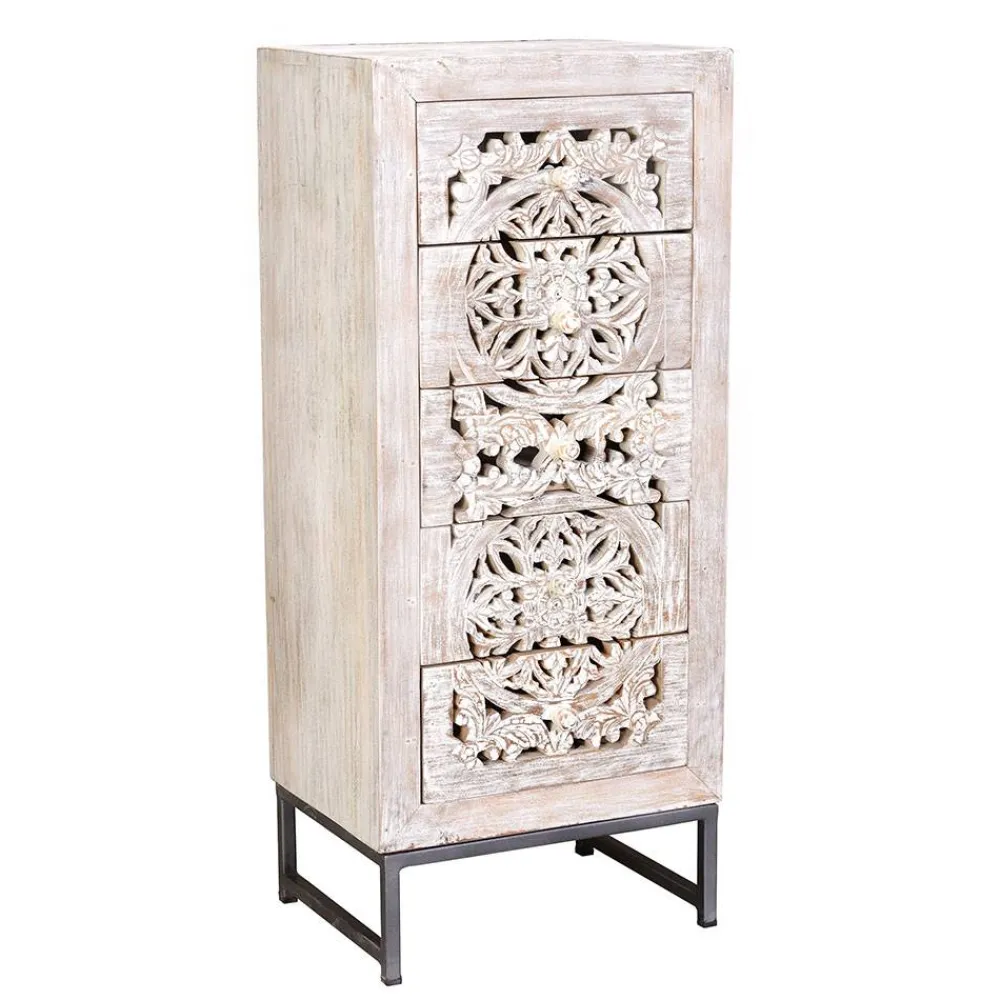 Kommode Massivholz Annatto Hochkommoden|Telefonschränke