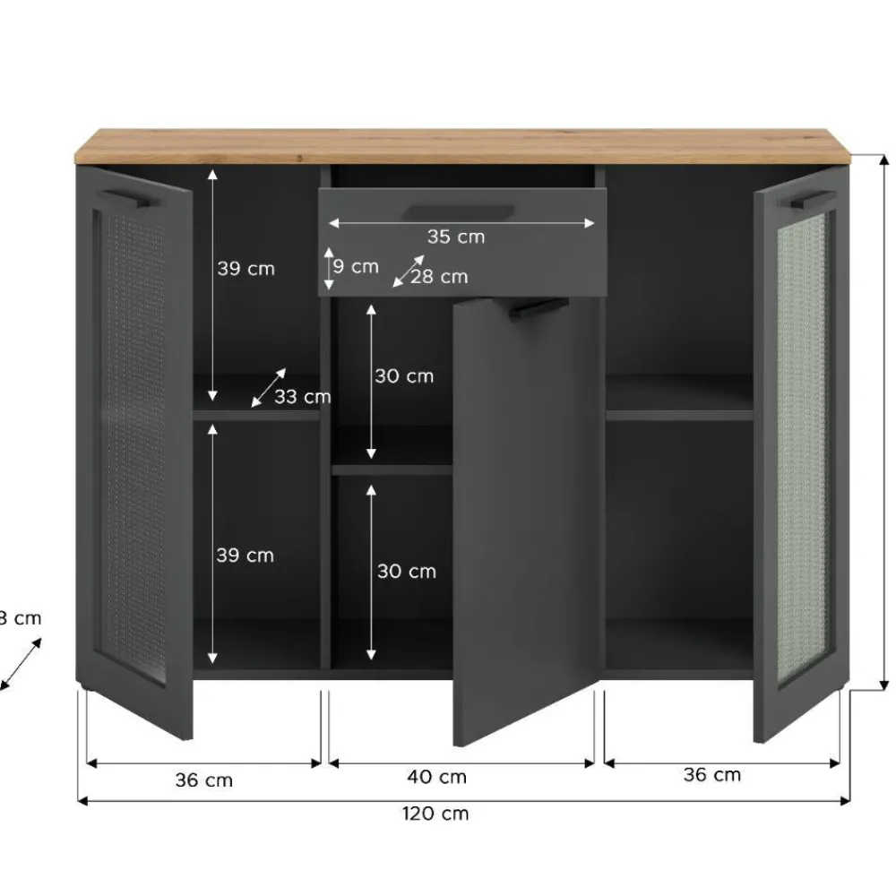 Kommode Riusa Highboards|Highboards
