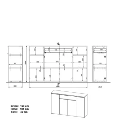 New Komplettbüro Kalastania Büromöbel Sets