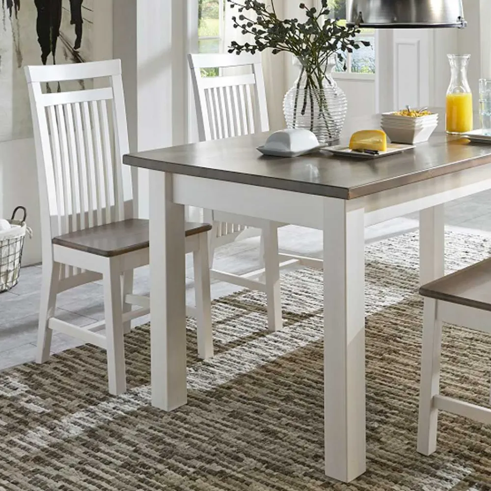 New Landhaus Essgruppe Alveria Tisch Mit Stühlen|Esszimmer Sets