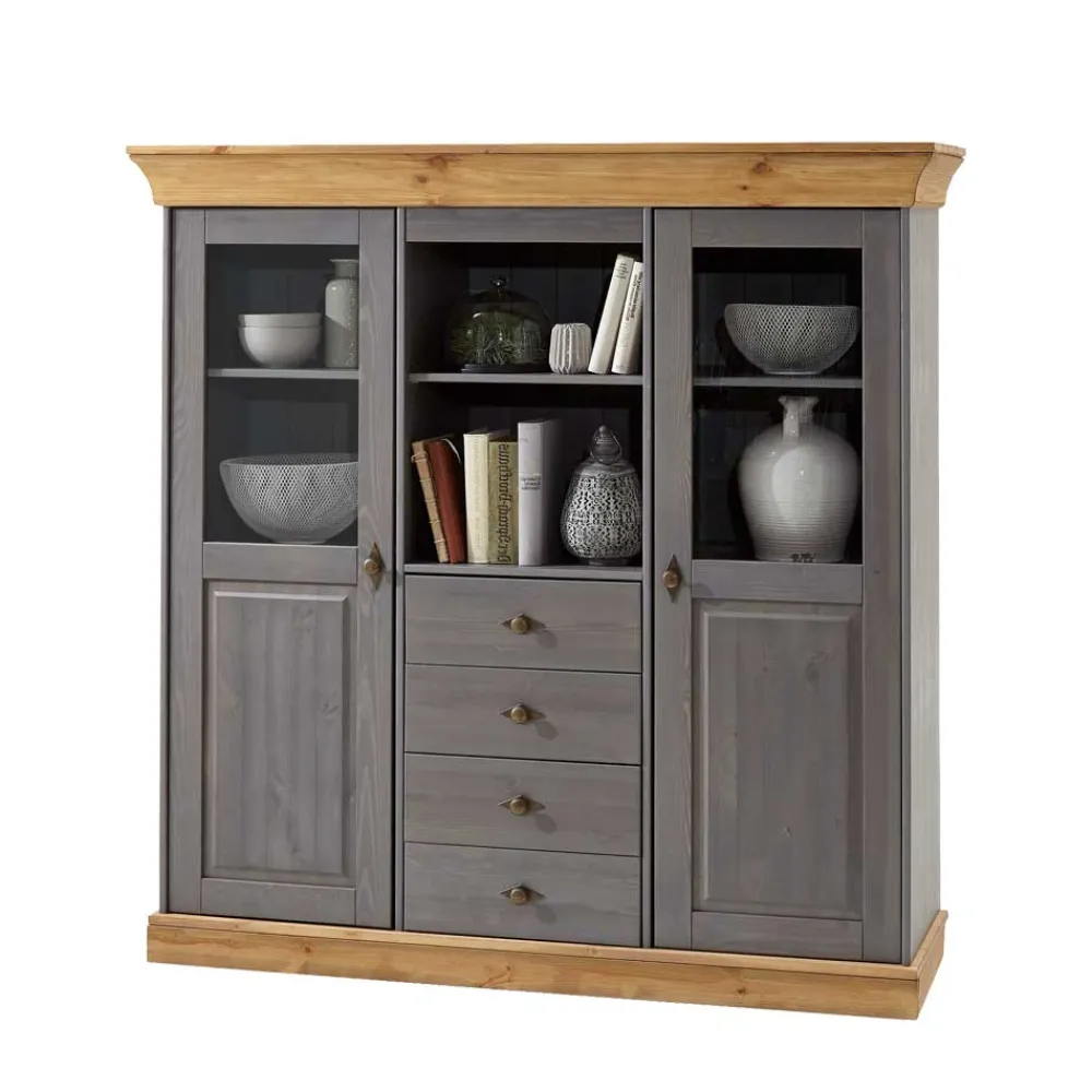 Discount Landhaus Highboard Mangali Esszimmerkommoden|Wohnzimmerkommoden
