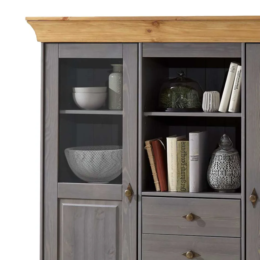 Discount Landhaus Highboard Mangali Esszimmerkommoden|Wohnzimmerkommoden