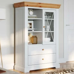 Online Landhaus Highboard massiv Bechir Esszimmerkommoden|Wohnzimmerkommoden