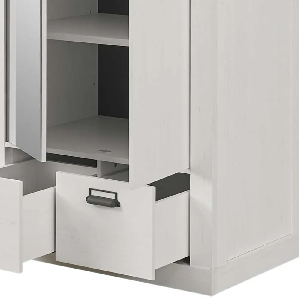 Outlet Landhaus Kleiderschrank Dionada Drehtürenschränke|Kleiderschränke