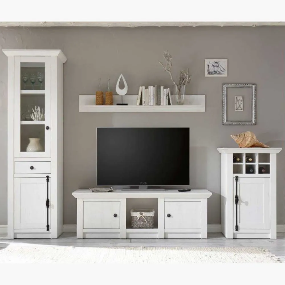 Online Landhaus Schrankwand Pantina Wohnwand 300 Cm