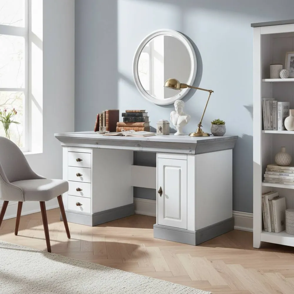 New Landhaus Schreibtisch Boulogne Schreibtische|Computertische