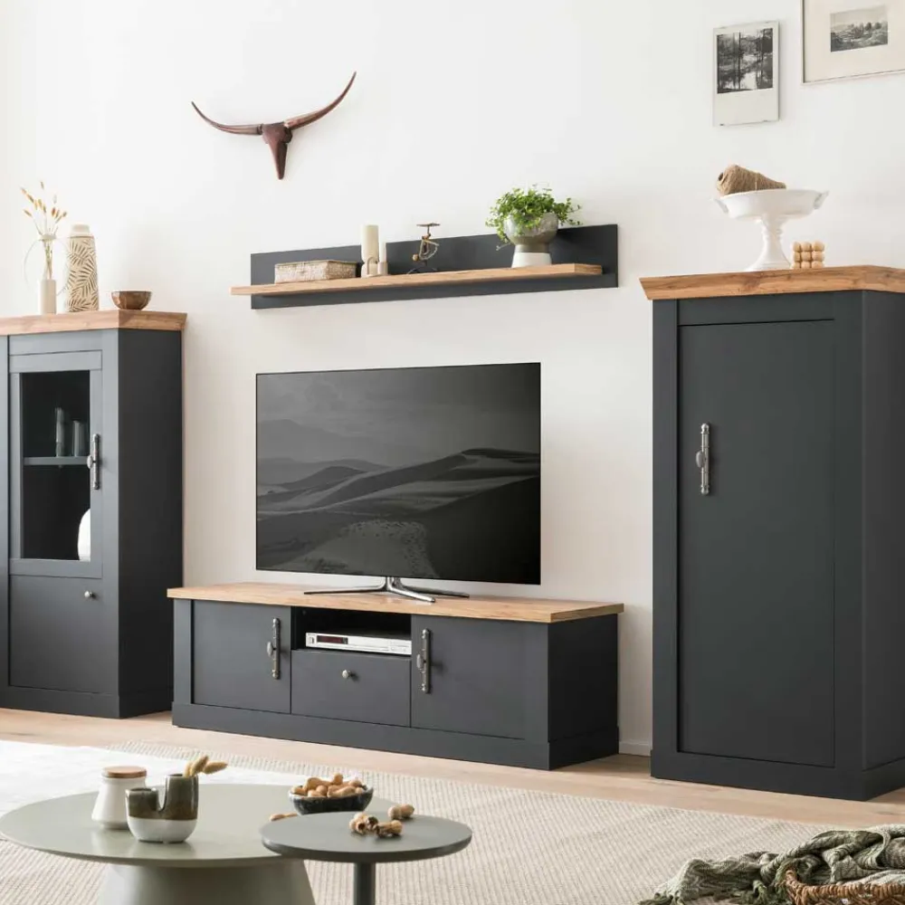 Best Landhaus Stil Wohnwand Saridio Wohnwand 300 Cm