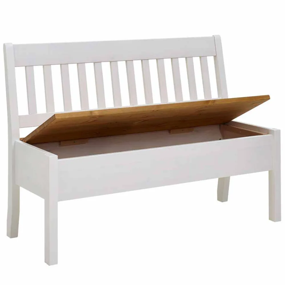 New Landhaus Truhenbank Vicados Massivholzmöbel|Küchenbank