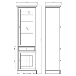 Landhaus Vitrine Renero*Pharao24 Outlet