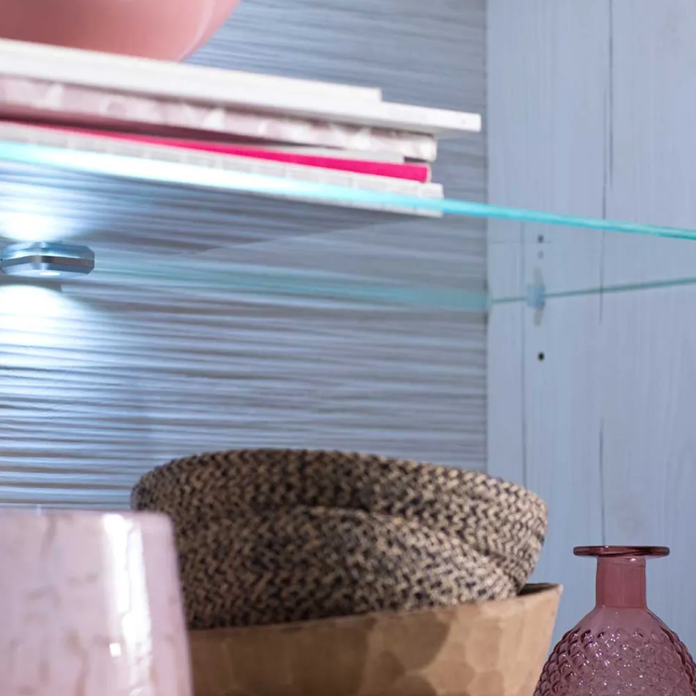 New Landhaus Vitrine Wonders Wohnzimmerschrank|Vitrinenschrank