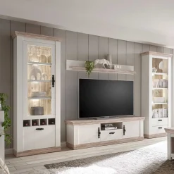 New Landhaus Wohnwand Flurencina Wohnzimmerschrank|Wohnwand 300 Cm